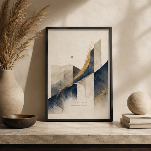 ascent study print modern architectural wall art architectural mockup print architectural wall decor modern office wall art minimalist architecture print 28x43 cm 11x17 inch black frame
