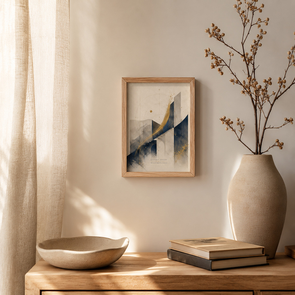 ascent study print modern architectural wall art compact architectural wall art architectural wall decor modern office wall art minimalist architecture print 13x18 cm 5x7 inch natural wood frame