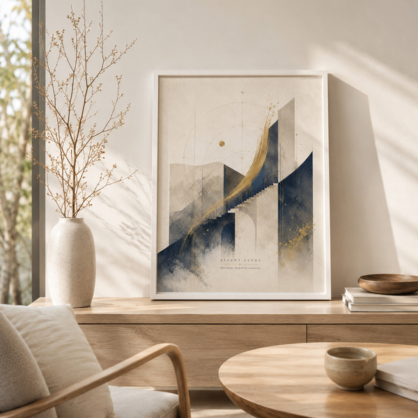 ascent study print modern architectural wall art white frame architectural decor architectural wall decor modern office wall art minimalist architecture print 40x50 cm 16x20 inch white frame