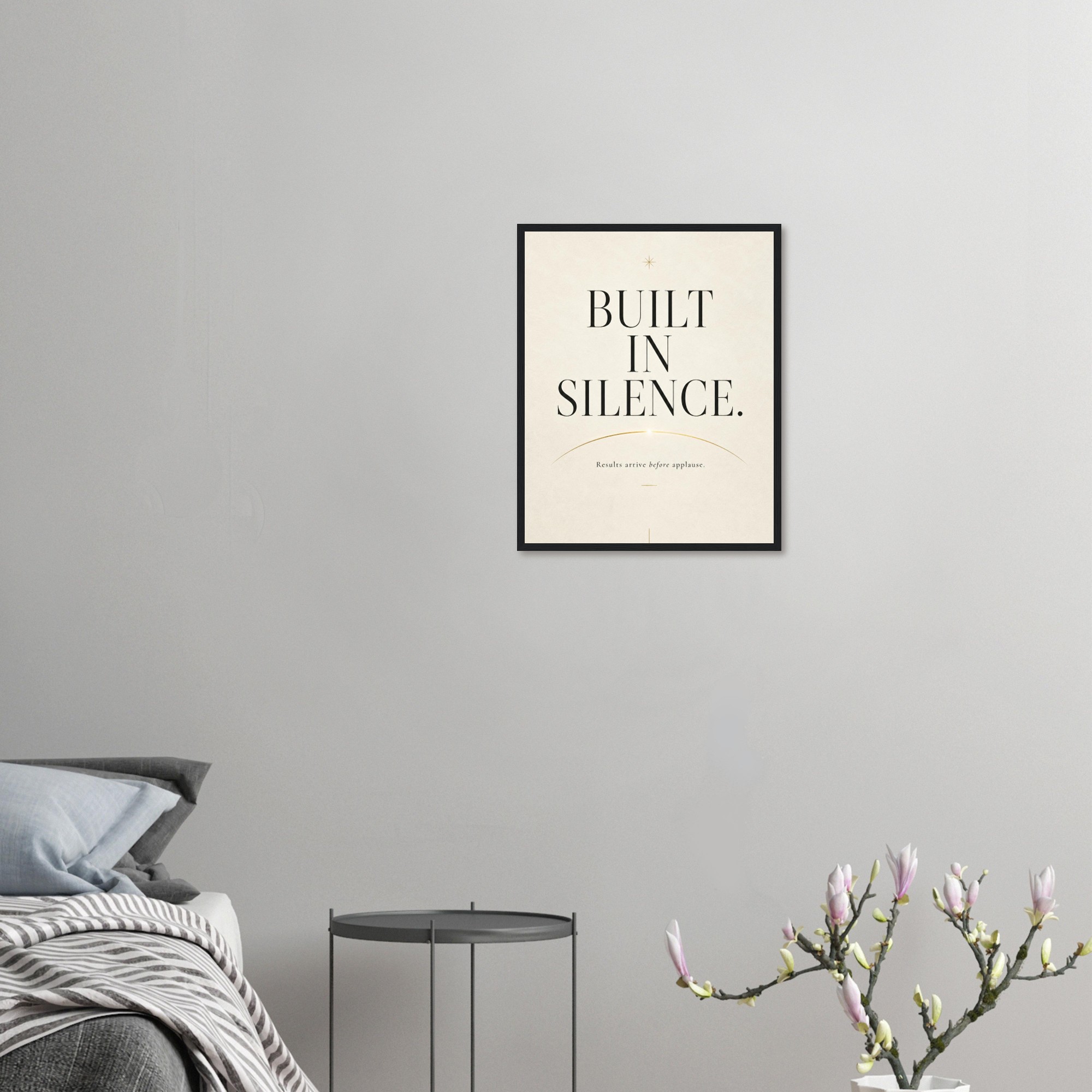built in silence quiet success wall art patient progress artwork silent success decor focused execution artwork quiet ambition decor