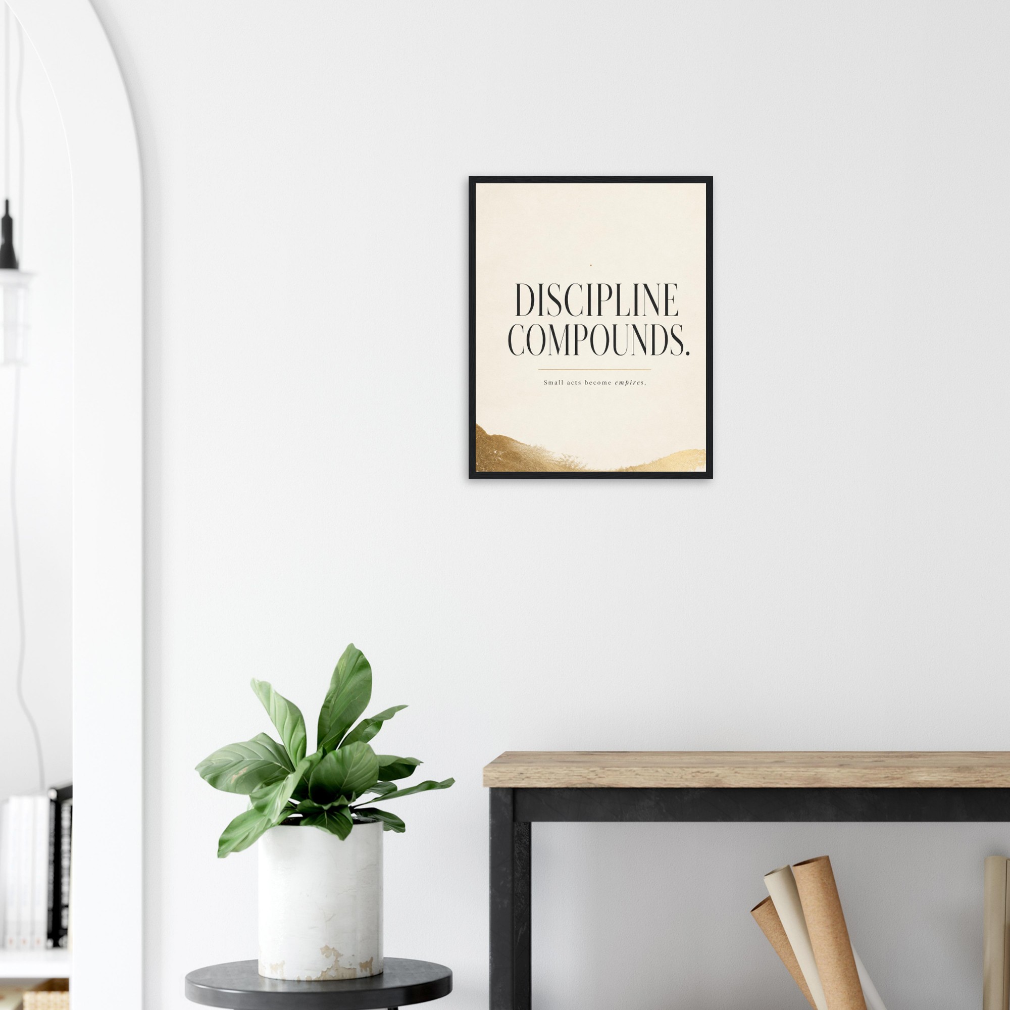 discipline builds empires consistent action wall art business leadership decor discipline wall decor daily discipline artwork compound success artwork