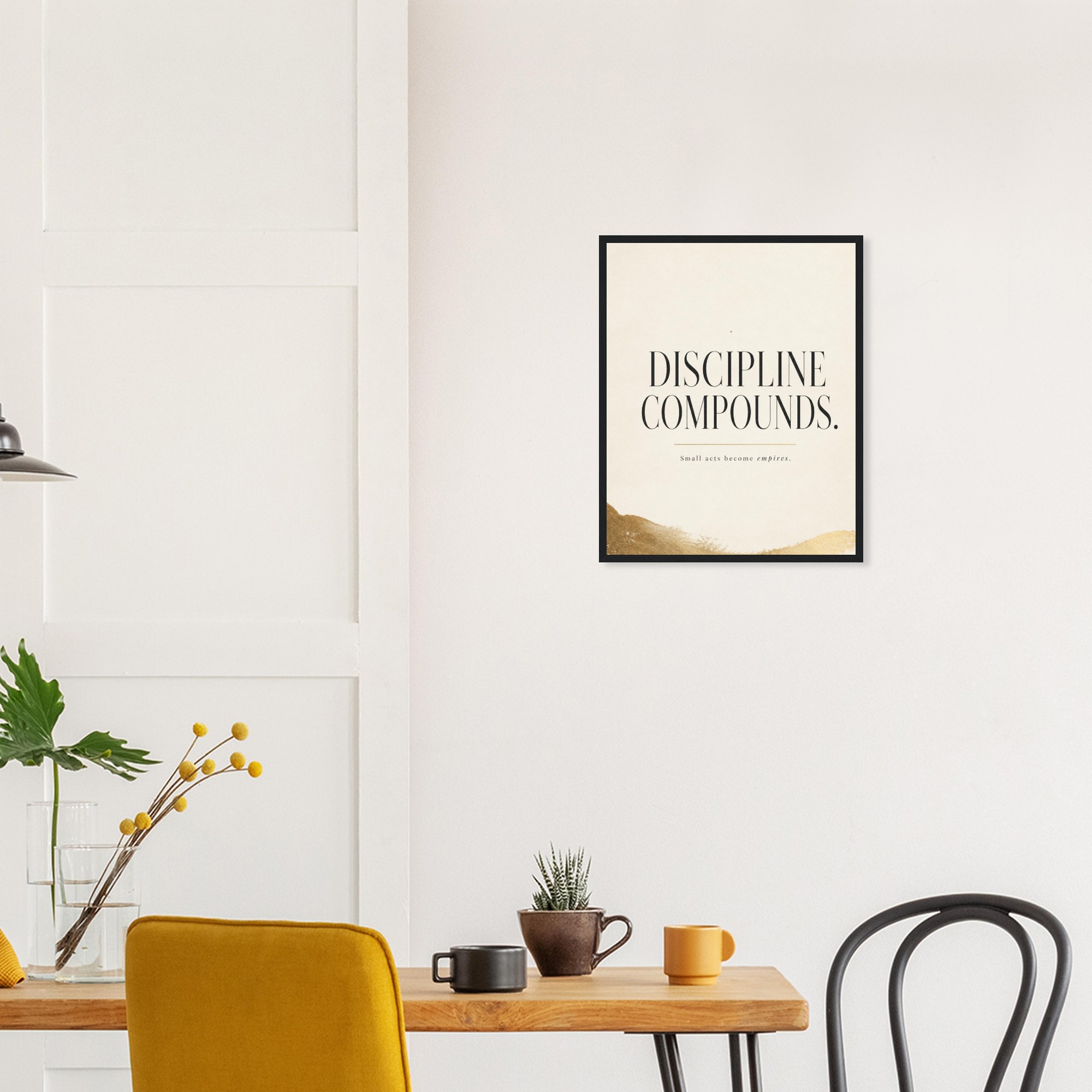 discipline builds empires consistent action wall art business success decor discipline wall decor daily discipline artwork compound success artwork