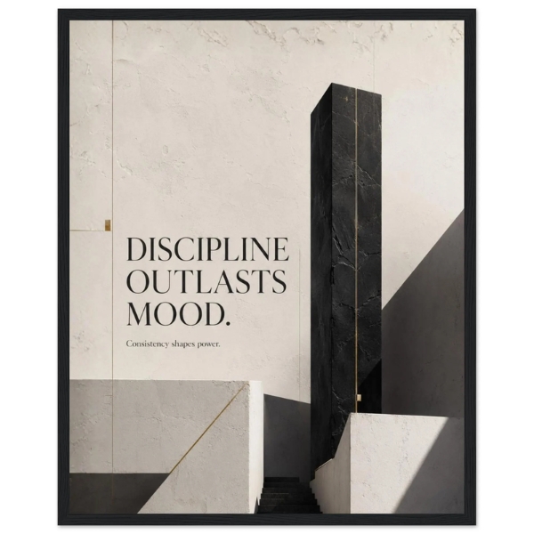 Discipline Outlasts Mood Discipline Quote Wall Art