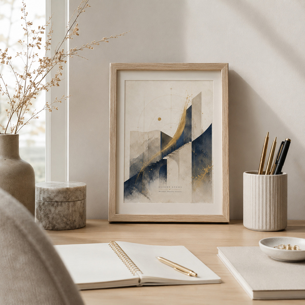 intentional ascent study purpose driven wall art luxury motivational wall art purposeful office decor intentional living artwork goal achievement artwork 13x18 cm 5x7 inch natural wood frame