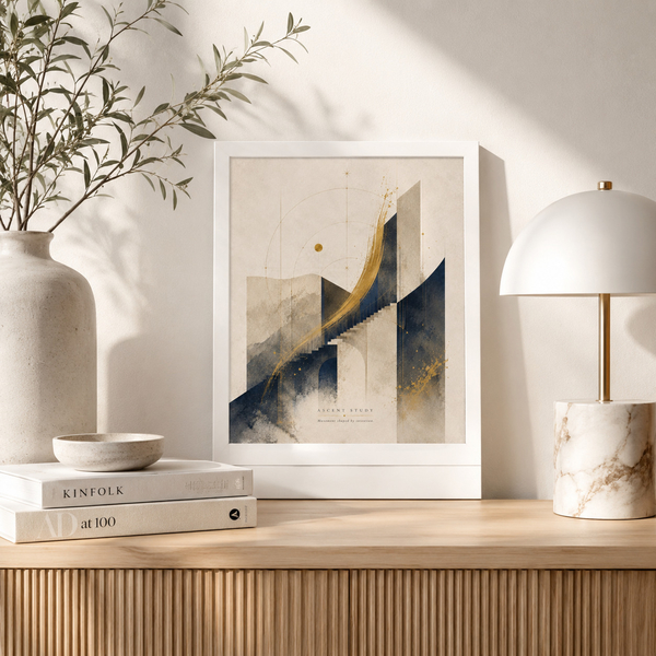 intentional ascent study purpose driven wall art motivational office print purposeful office decor intentional living artwork goal achievement artwork 20x25 cm 8x10 inch white frame