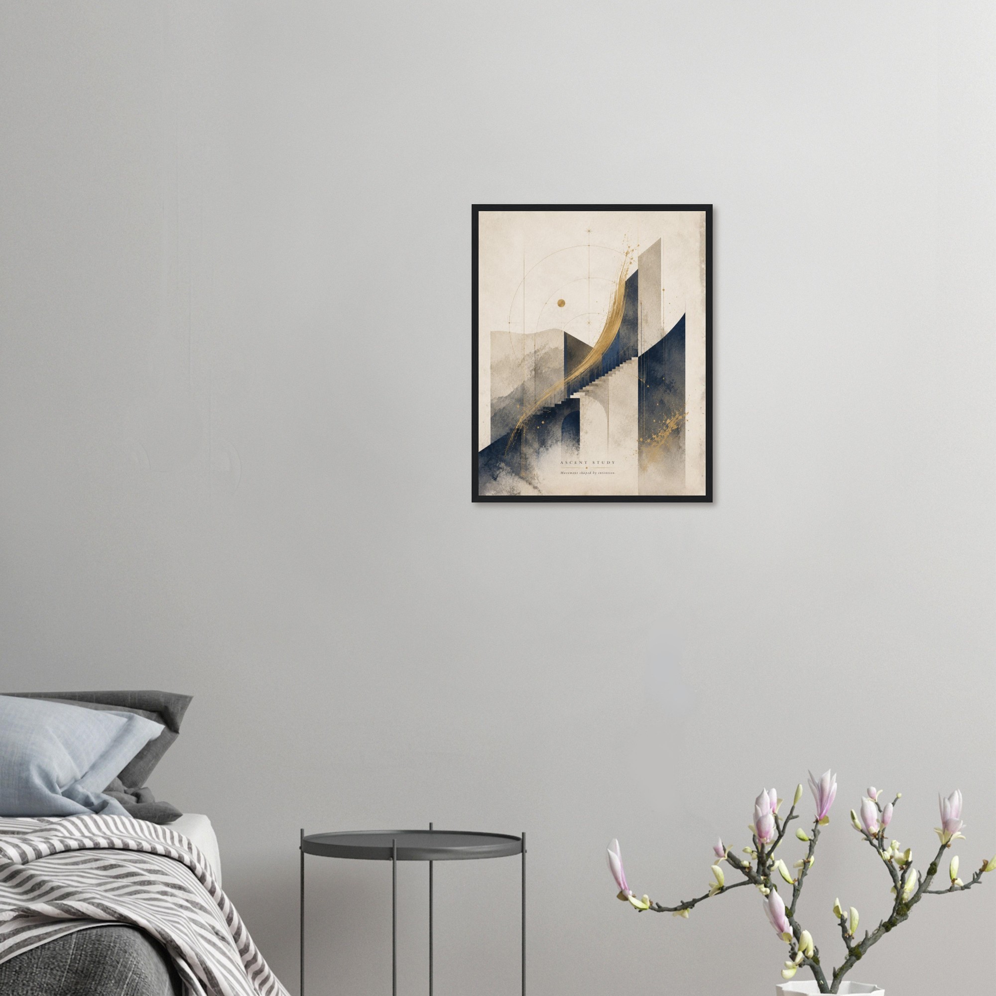 intentional ascent study purpose driven wall art refined workspace art purposeful office decor intentional living artwork goal achievement artwork