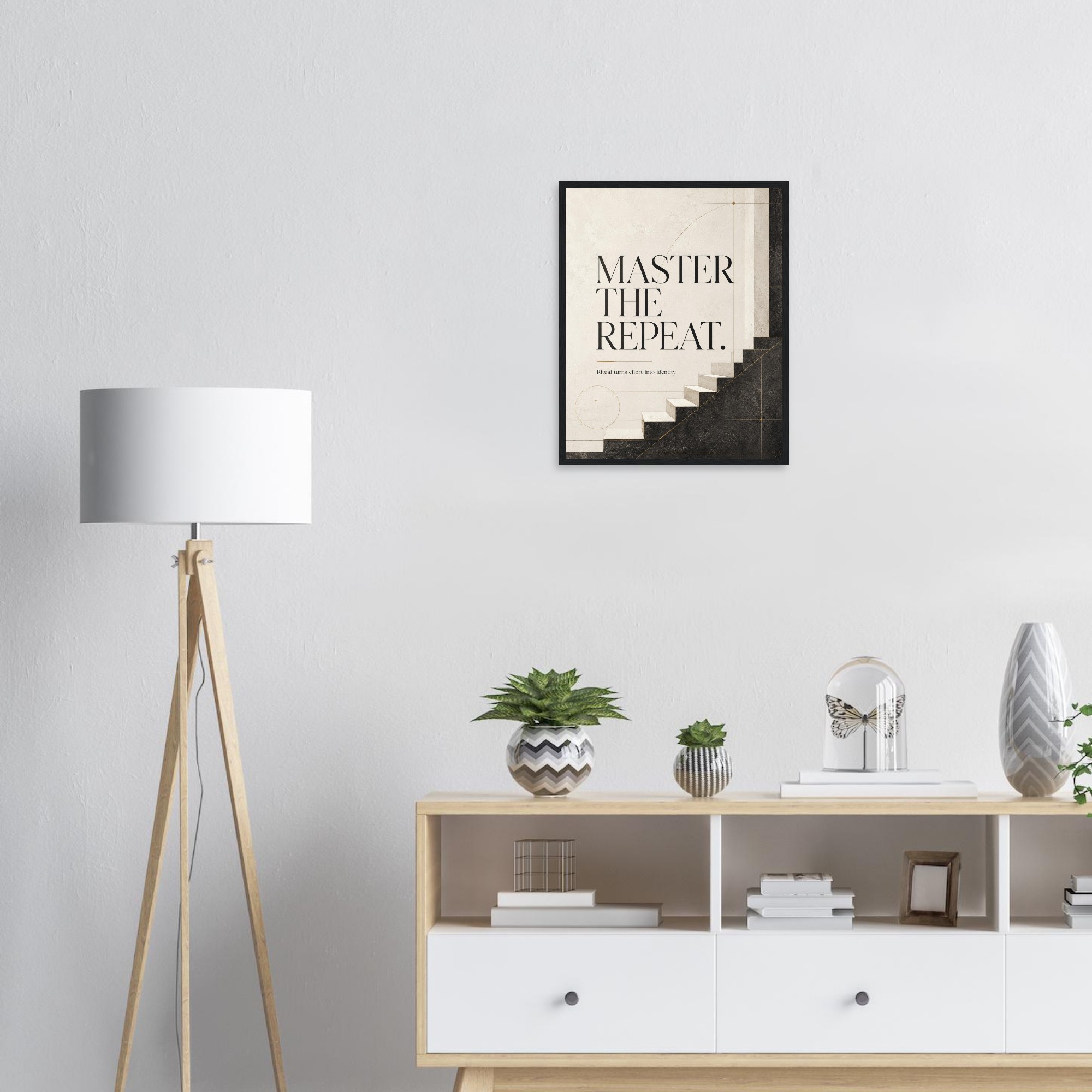 Master The Repeat repeatable success wall art as premium motivational decor