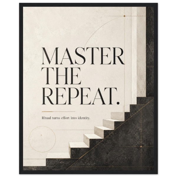 master the repeat consistency wall art vision focused wall art daily discipline artwork habit building wall art compound success artwork