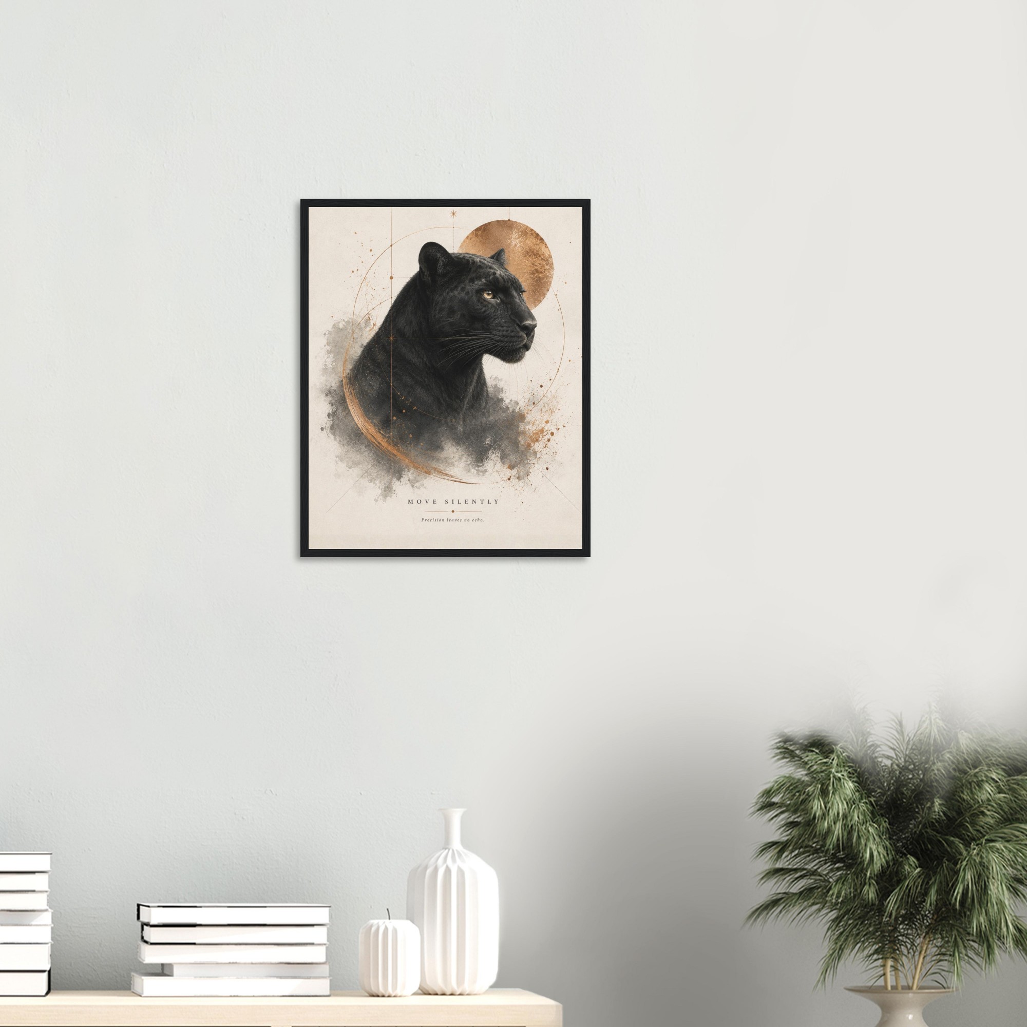 move silently panther print luxury office wall art minimalist panther art black panther print panther wall decor