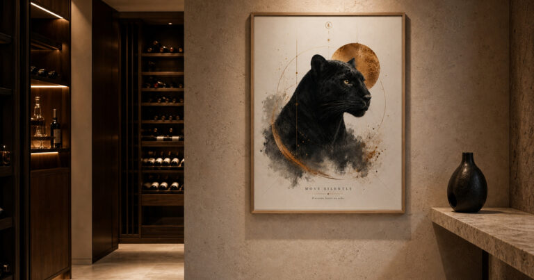 Move Silently Panther Print: Silent Power Panther Art for Luxury Offices