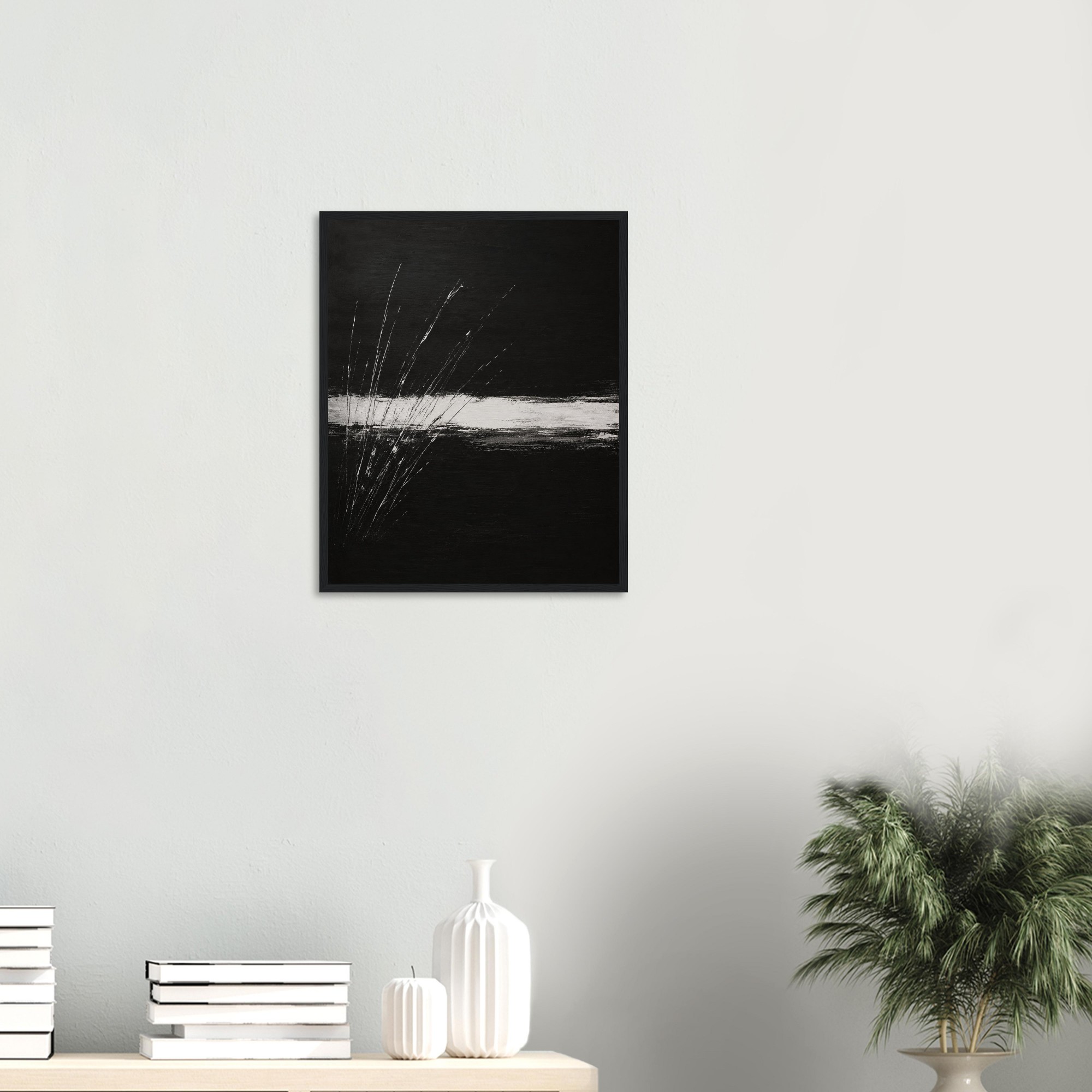 noir horizon motion minimalist black and white wall art abstract motion wall decor modern black and white print minimalist monochrome artwork abstract motion wall decor