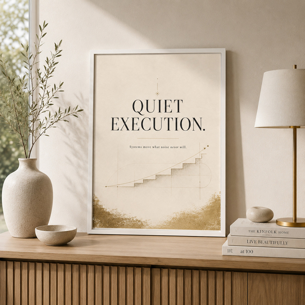 Quiet Execution Growth 20 × 25 cm Marco Blanco Quiet Execution Growth lámina de inspiración para oficina en 20x25 cm 8x10 con marco blanco
