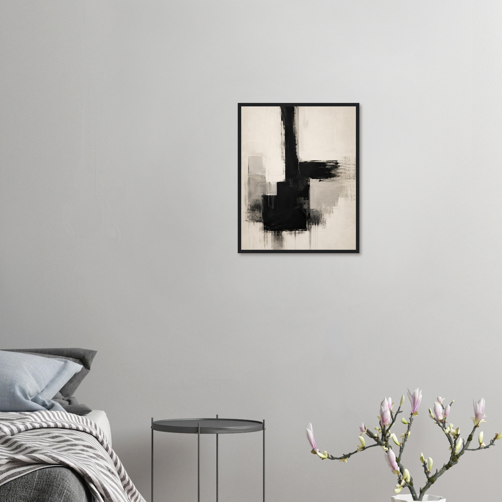 silent structure form black and white abstract wall art modern interior wall art minimalist monochrome artwork modern black and white print abstract architectural wall art