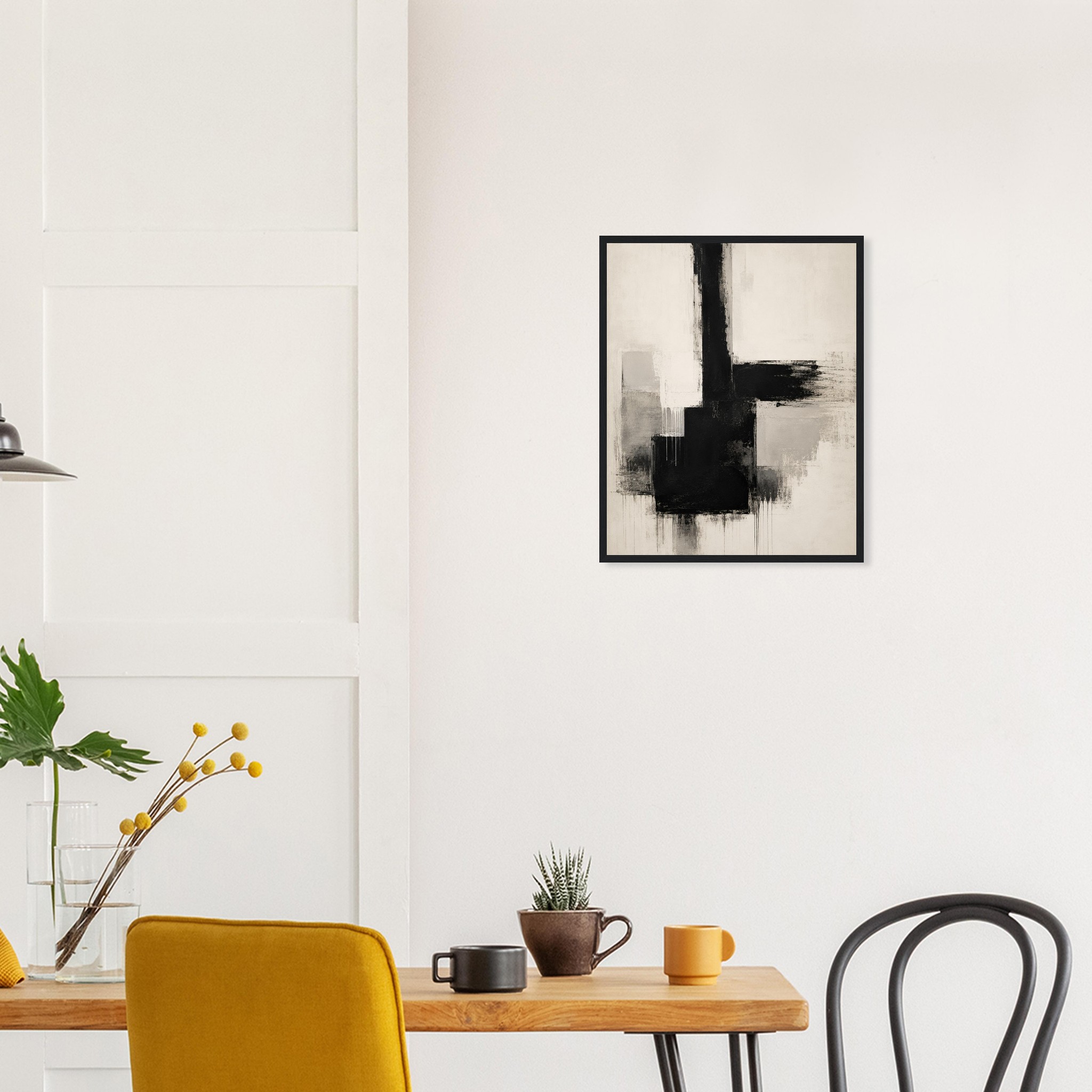 silent structure form black and white abstract wall art statement monochrome wall art minimalist monochrome artwork modern black and white print abstract architectural wall art