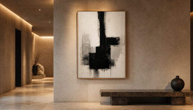 silent structure form structured monochrome wall art black and white abstract wall art minimalist abstract print premium wall art by zenith living arts